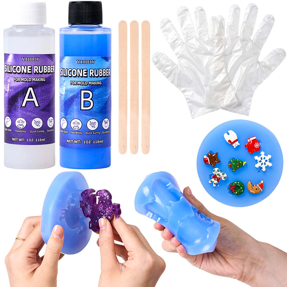 Kit de Moldes de Silicone de 1 - Soap Making Diy Kit avaliação e preço